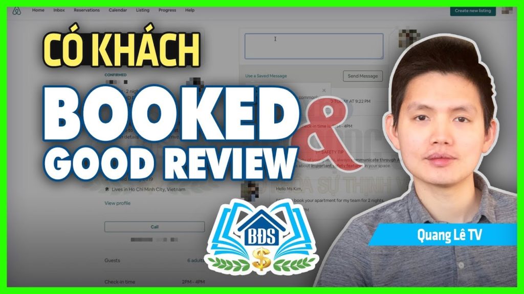 CÁCH LẤY GOOD REVIEW VÀ 34 USD : PHẦN 2, CÓ KHÁCH BOOKED